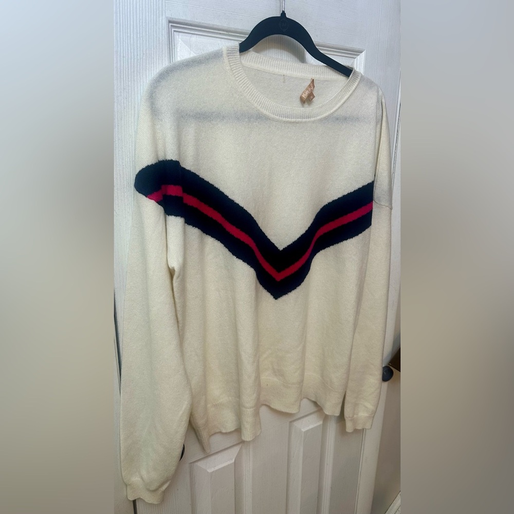 KIER + J Women's Cream 100% Cashmere Sweater